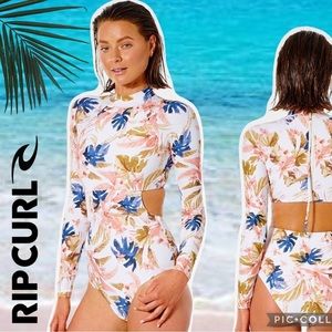 Rip Curl Sunset Waves Long Sleeve One Piece Swim/ Surf Suit / Rash Guard